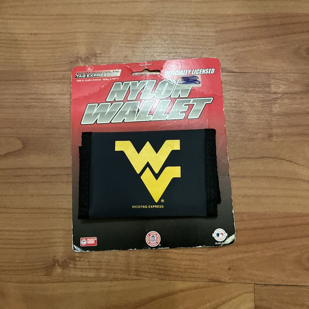University Of West Virginia Mountaineers Nylon Tri-Fold Wallet Muticolor Rico